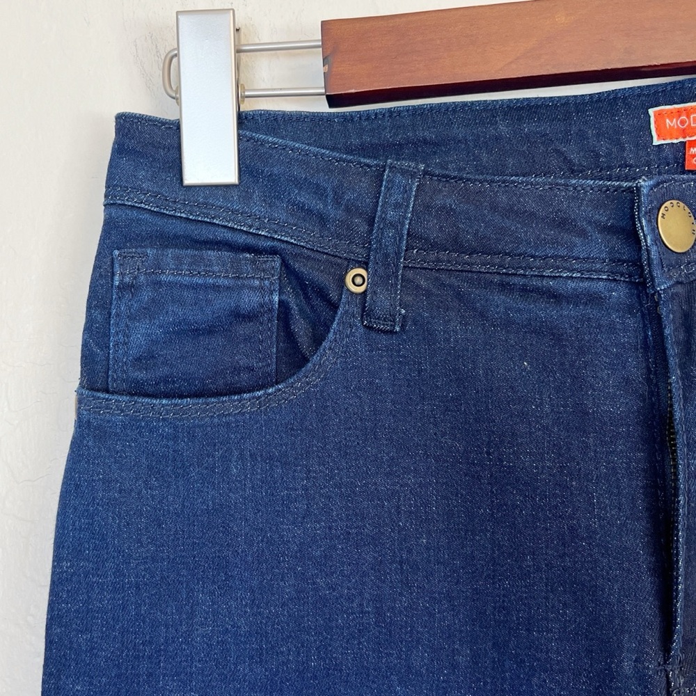 •MODCLOTH• Dark Wash Wide Leg Jeans Size Medium (6-8) - Picture 6 of 13
